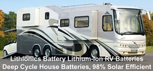 Click here for powerful deep cycle house power and diesel engine starting lithium ion batteries for all types of recreational vehicles...