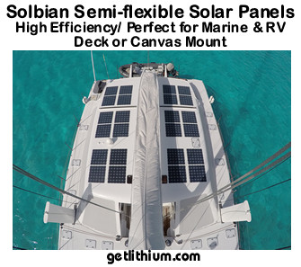 Solbian semi-flexible solar panels for sailboats, yachts and RV