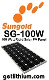 SunGold 100 Watt solar panel - click for a larger image
