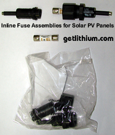 Inline solar fuses for MC4 power cables