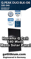 Click here for a larger graphic of the Hanwha Q-Cell high efficiency, affordable mono solar panel