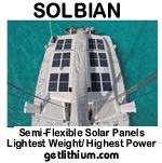 Solbian semi-flexible high output solar panels