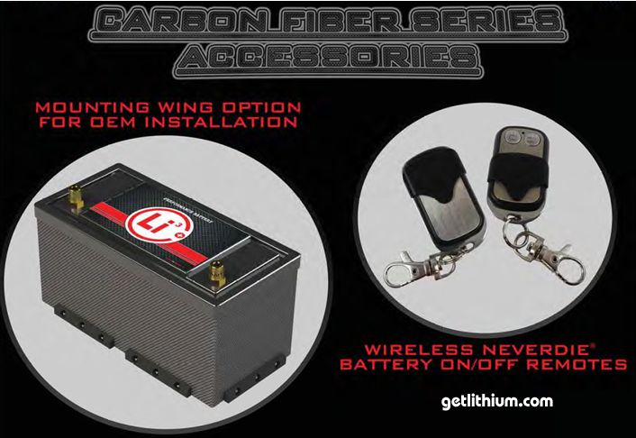 GT Carbon fiber high performance 12 volt lithium-ion battery accessories