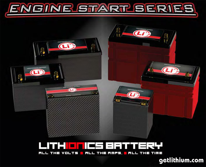 Light weight lithium-ion engine starting batteries  for cars, trucks , boats and high performance engines with high compression, diesel engines and everyday daily driving