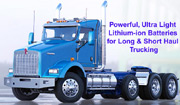 Commercial truck lithium-ion deep cycle and diesel engine starting batteries