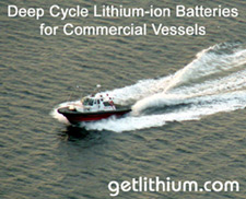 Lithium-ion deep cycle and engine start marine batteries for Coast Gaurd, Search and Rescue and commercial vessels