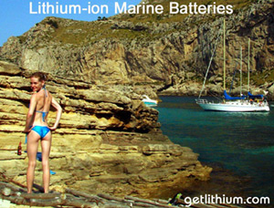 deep cycle lithium-ion batteries for yachts, sailboats, luxury RV,  5th Wheel RV, Class A, B, C Rv and Travel Trailers