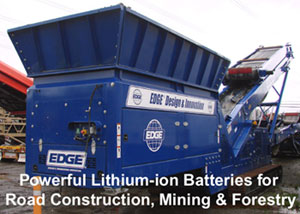 Mobile conveyor systems will always start with our lithium ion batteries