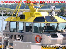 Lithium-ion deep cycle and engine start marine batteries for Coast Gaurd, Search and Rescue and commercial vessels.