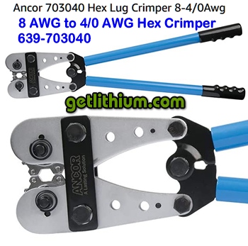 Ancor professional 6-way hex crimper for 8 AWG to 4/0 AWG