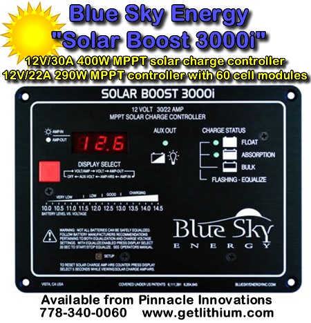 Blue Sky Solar Boost high efficiency MPPT solar energy charge controllers