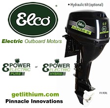 Click here for the Elco 9.9 horsepower electric outboard motor...