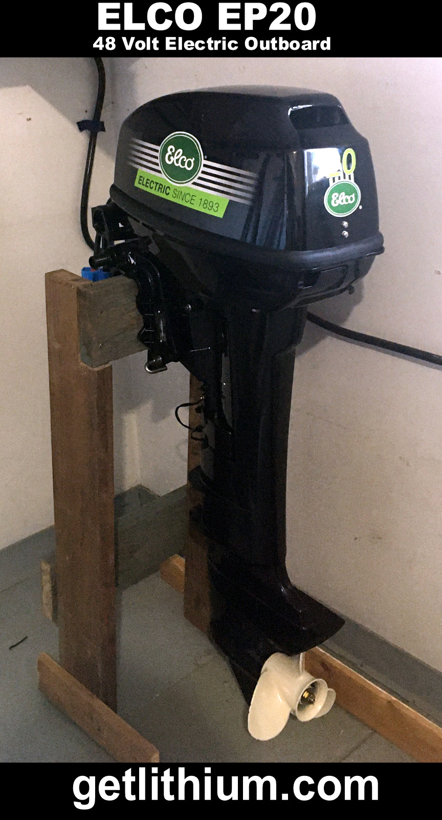 Elco Motor Yachts EP20 48 Volt 20 HP Electric Outboard Motor for sailboats and small boats