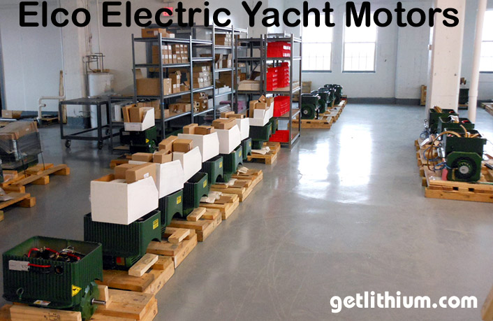 Elco Motor Yachts electric marine  motors warehouse photo