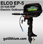 Click here for the Elco EP-9.9RL high efficiency electric outboard marine propulsion motor