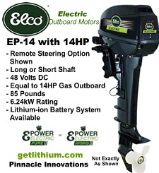 Click here for details on this Elco 14HP electric outboard motor