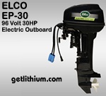 Elco 30 horsepower 96 Volt electric outboard marine engine