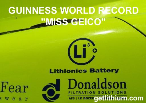 Guinness World Record for Miss Geico: world's fastest race boat