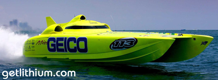 Guinness World Record for Miss Geico: world's fastest race boat