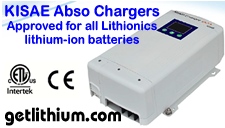 Kisae Abso 12 Volt lithium-ion smart battery chargers
