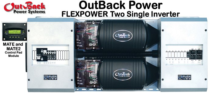 Outback Power FLEXpower Two Single Inverter electrical system