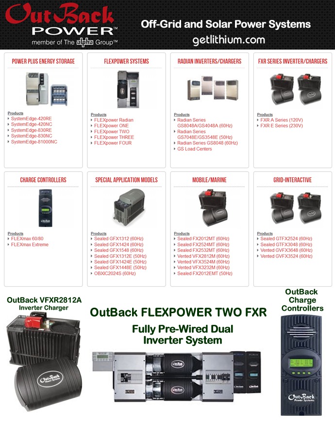 OutBack Power off-grid and solar power electrical system products and solutions