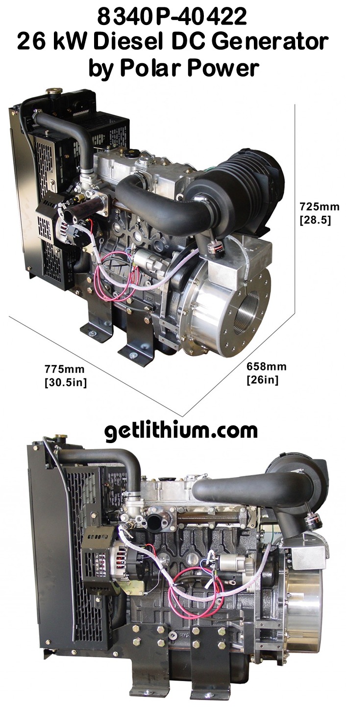 Polar Power 26kW diesel DC generator