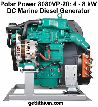 Polar Power DC diesel generator with 3kW to 5kW output - DC direct battery charging means greater efficiency