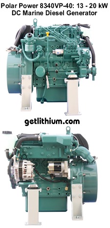 Click here for Polar Power efficient American made DC marine diesel generators