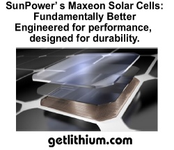 SunPower semi-flexible solar panel Maxeon cell technology