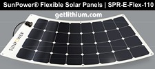 SunPower semi-flexible solar panels for sailboats, yachts and RV
