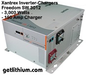 Xantrex inverter-chargers including Freedom SW 3012 inverter-charger for RV and marine electrical installations
