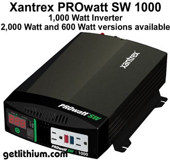 Xantrex inverter-chargers including Freedom SW 3012 inverter-charger for RV and marine electrical installations