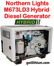 Northern Lights M673D3 5 kilowatt diesel hybrid electric generator - click for a larger image...