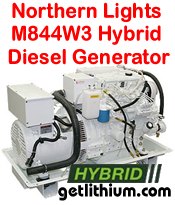 Northern Lights M844W3 16 kilowatt diesel hybrid electric generator - click for a larger image...