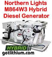 Northern Lights M864W3 25 kilowatt diesel hybrid electric generator - click for a larger image...