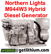 Northern Lights M944W3 30 kilowatt diesel hybrid electric generator - click for a larger image...