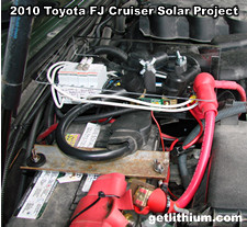 2010 Toyota FJ Cruiser solar panel installation - click for larger image