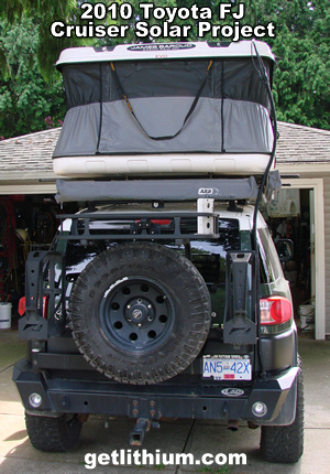 2010 Toyota FJ Cruiser solar panel installation - click for larger image