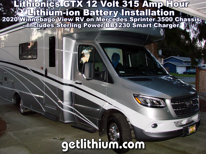 2020 Winnebago View 24D RV Lithionics lithium-ion battery installation and upgrade