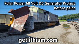 Click on the image for a larger picture of this Polar Power 20kW DC diesel generator snowplow railway project